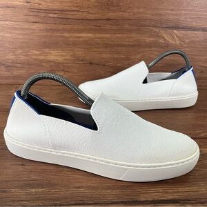 ROTHY’s The Original Slip-On White Cap Toe Sneakers Women’s Size 9 Shoes